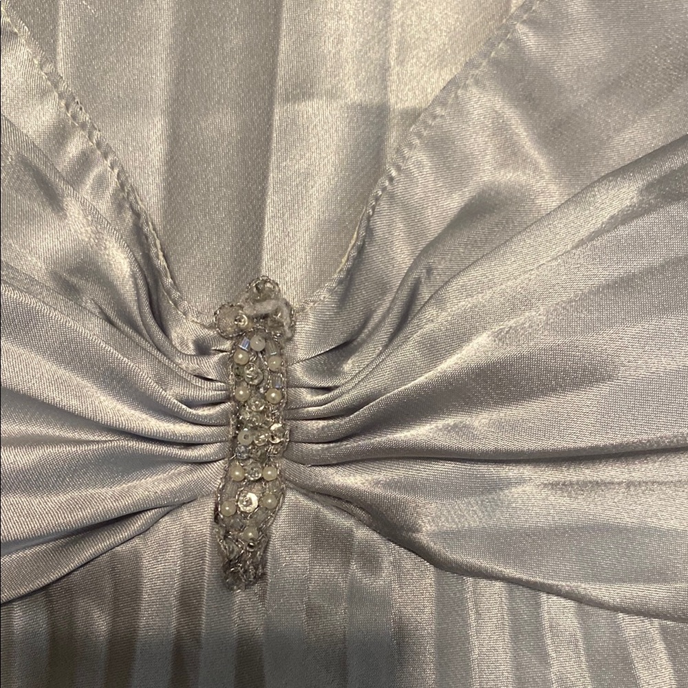 Elegant Sleep Silver Pleated Dress - Picture 2 of 8